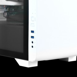 MARS E2 WHITE  (Mini Tower, Pre-installed Fans : Rear 120mm fan, Tempered glass panel, Left Tempered Glass Panels with Swing Door Design,397 x 210 x 425mm )