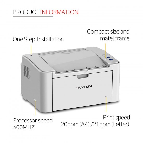 Pantum P2200 Laser Printer (Grey) Pantum P2200 Laser Printer (Grey)